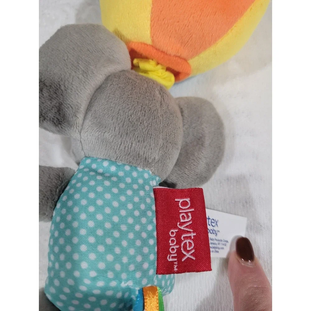 Playtex Baby Pull Down Wiggler Toy  Elephant Hot Air Balloon Vibrates